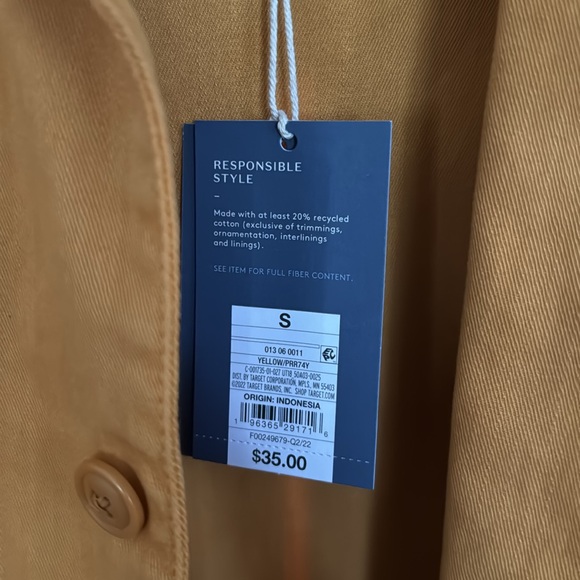 NWT Universal Thread Co. mustard denim jacket - Picture 5 of 6